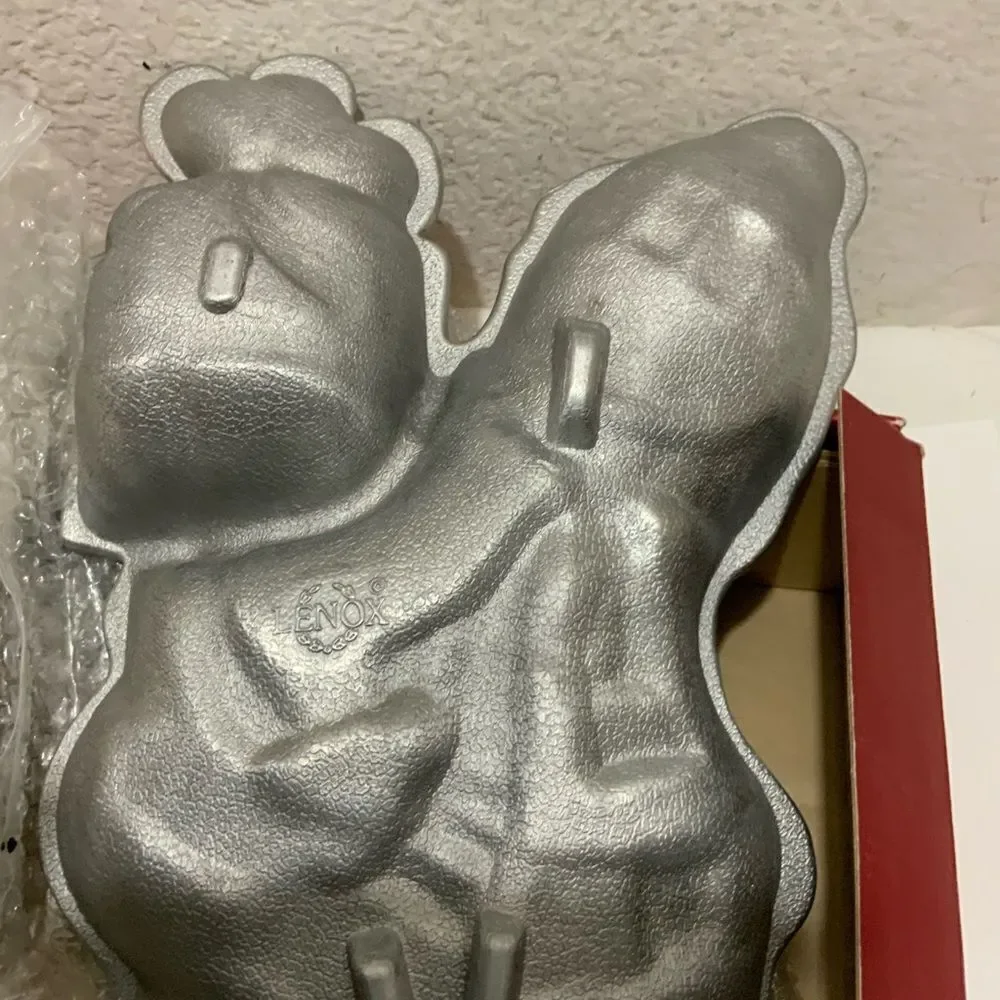 Lenox Yuletide Metal Serveware Snowman Chip and Dip Dish Tray NIB retail $60